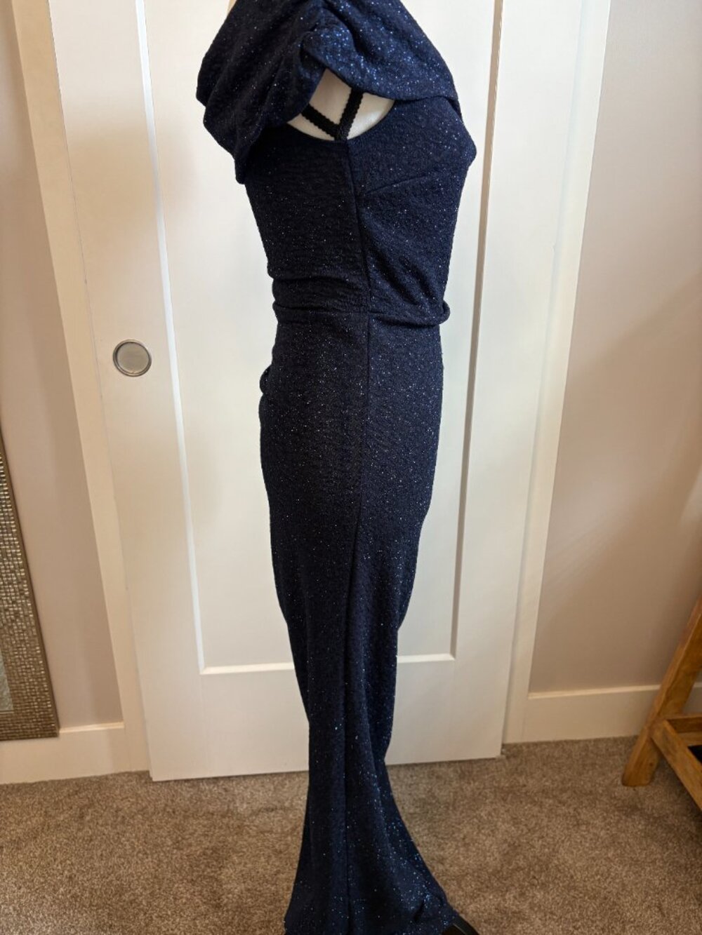 Navy Shimmer Gown size M/L - Picture 8 of 9